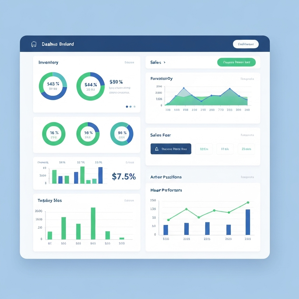 Dashboard de gestión de inventario en GestiónPro